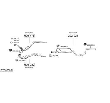 Výfukový systém BOSAL SYS03685