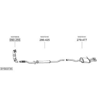 Výfukový systém BOSAL SYS03735
