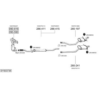 Výfukový systém BOSAL SYS03738