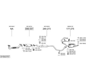Výfukový systém BOSAL SYS03757