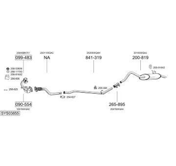 Výfukový systém BOSAL SYS03855