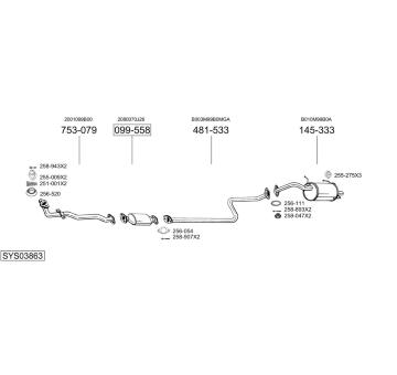 Výfukový systém BOSAL SYS03863