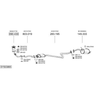 Výfukový systém BOSAL SYS03865