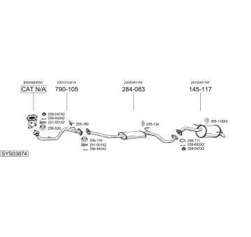 Výfukový systém BOSAL SYS03874