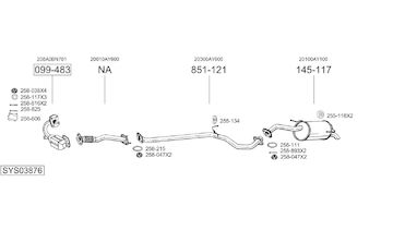 Výfukový systém BOSAL SYS03876