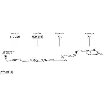 Výfukový systém BOSAL SYS03917