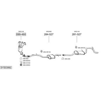 Výfukový systém BOSAL SYS03992