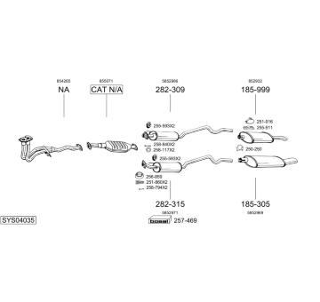 Výfukový systém BOSAL SYS04035