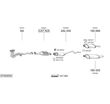 Výfukový systém BOSAL SYS04040