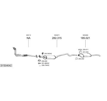 Výfukový systém BOSAL SYS04042
