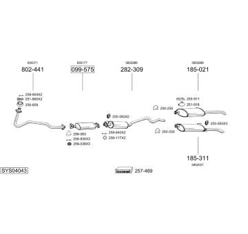 Výfukový systém BOSAL SYS04043