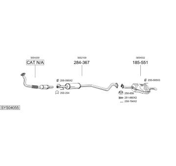 Výfukový systém BOSAL SYS04055