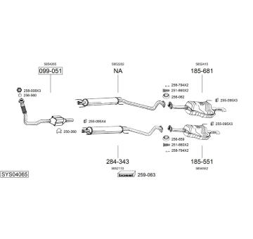 Výfukový systém BOSAL SYS04065