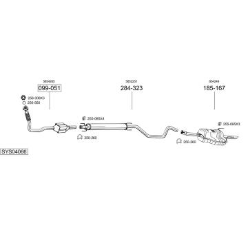 Výfukový systém BOSAL SYS04066
