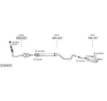 Výfukový systém BOSAL SYS04070