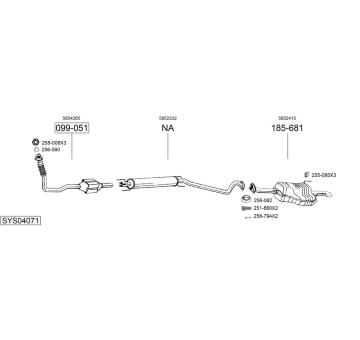 Výfukový systém BOSAL SYS04071