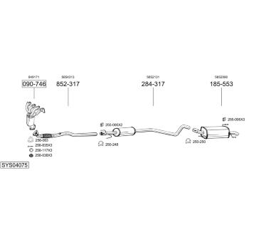 Výfukový systém BOSAL SYS04075