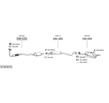 Výfukový systém BOSAL SYS04076