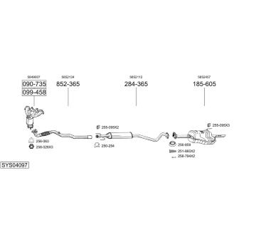 Výfukový systém BOSAL SYS04097