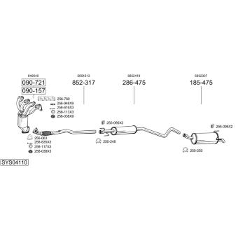 Výfukový systém BOSAL SYS04110