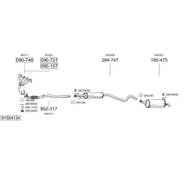 Výfukový systém BOSAL SYS04134