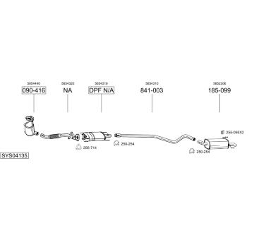 Výfukový systém BOSAL SYS04135