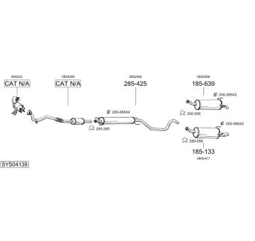Výfukový systém BOSAL SYS04139