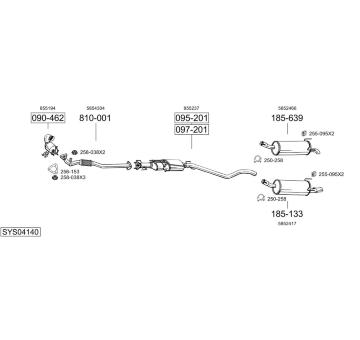 Výfukový systém BOSAL SYS04140