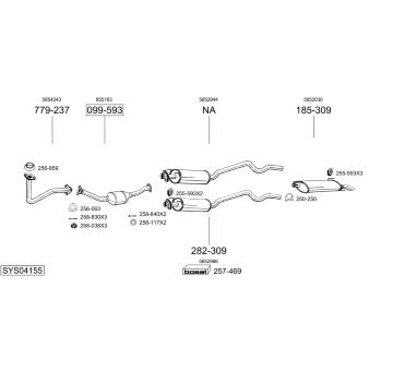 Výfukový systém BOSAL SYS04155