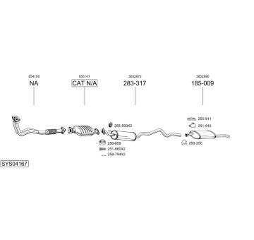 Výfukový systém BOSAL SYS04167