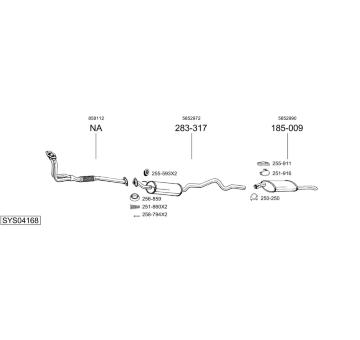 Výfukový systém BOSAL SYS04168
