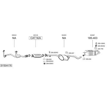 Výfukový systém BOSAL SYS04176