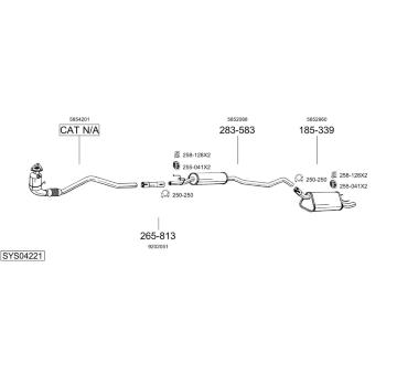 Výfukový systém BOSAL SYS04221