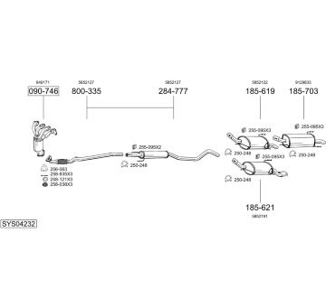 Výfukový systém BOSAL SYS04232
