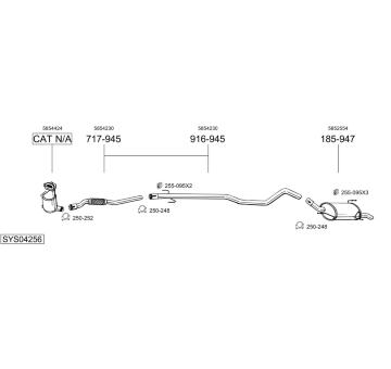Výfukový systém BOSAL SYS04256