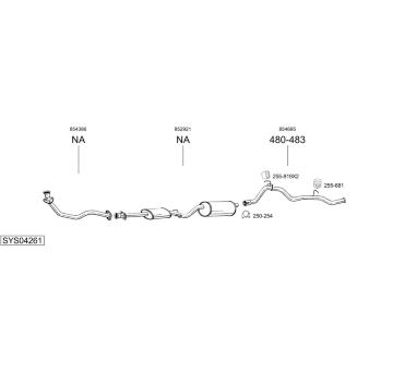 Výfukový systém BOSAL SYS04261