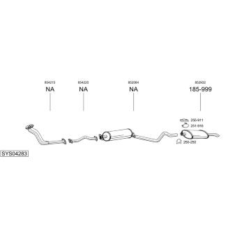 Výfukový systém BOSAL SYS04283