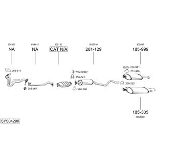 Výfukový systém BOSAL SYS04299