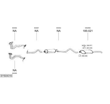 Výfukový systém BOSAL SYS04316