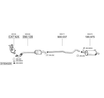 Výfukový systém BOSAL SYS04329