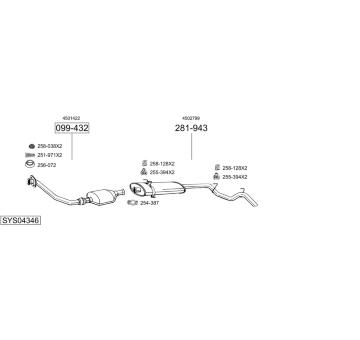 Výfukový systém BOSAL SYS04346
