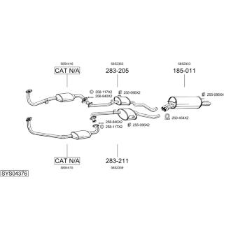 Výfukový systém BOSAL SYS04376