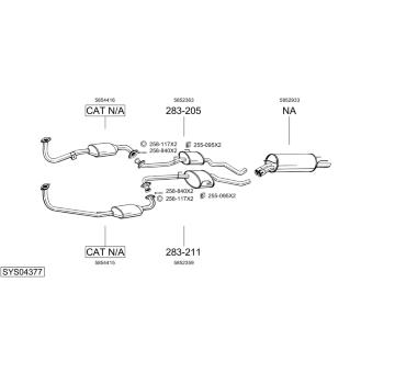 Výfukový systém BOSAL SYS04377
