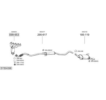 Výfukový systém BOSAL SYS04398