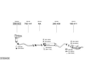 Výfukový systém BOSAL SYS04439