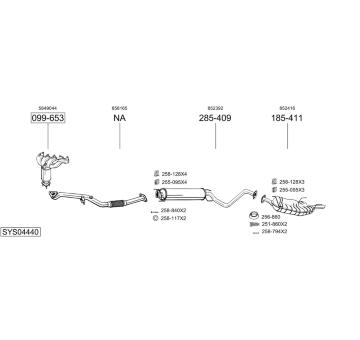 Výfukový systém BOSAL SYS04440