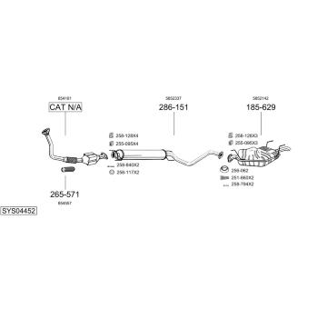 Výfukový systém BOSAL SYS04452