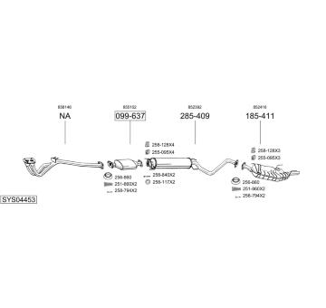 Výfukový systém BOSAL SYS04453