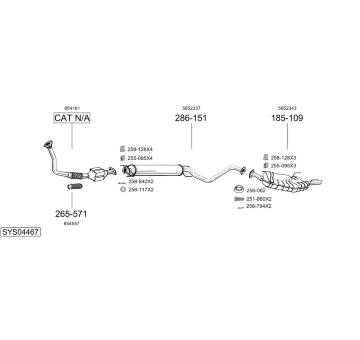 Výfukový systém BOSAL SYS04467
