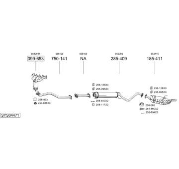 Výfukový systém BOSAL SYS04471
